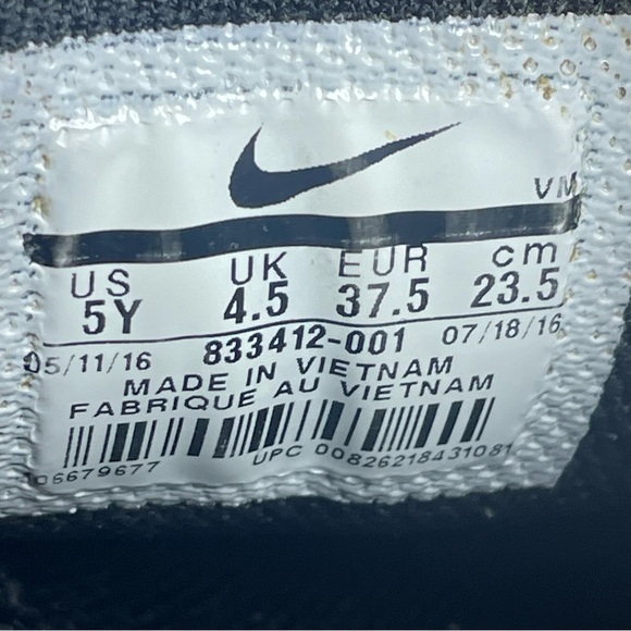 Nike Air Max 90 LTR Kids Sneakers Size 5Y Triple Black 833412-001 - Picture 15 of 15